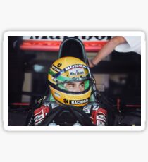 Ayrton Senna at the 1991 US Grand Prix Sticker