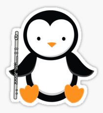 Flute Penguin Sticker