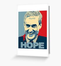 Robert Mueller HOPE in Obama Hope Poster style Anti-Trump Greeting Card