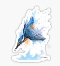 Diving Kingfisher Sticker