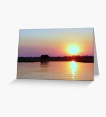'Serenity At Sunset' - Chobe, Botswana Greeting Card