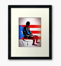 Custom Stencil Man (Puerto Rico) Framed Print