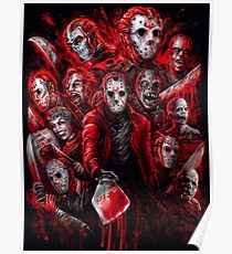 Jason Voorhees (Many faces of) Poster