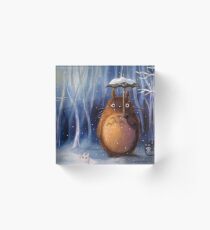 Totoro in Snow Acrylic Block