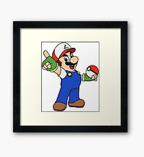 Super Mario x Ash Ketchum Framed Print