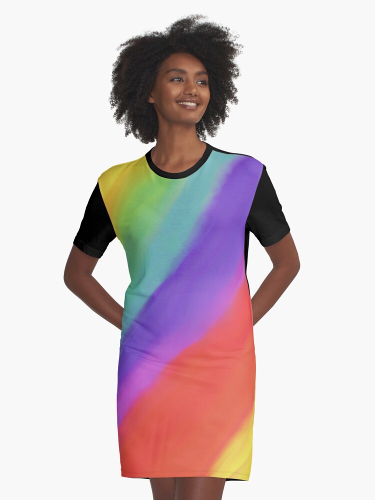 rainbow t shirt dress