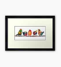 Sweet Watercolor Song Birds Framed Print