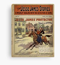 Jesse James dime novel Canvas Print