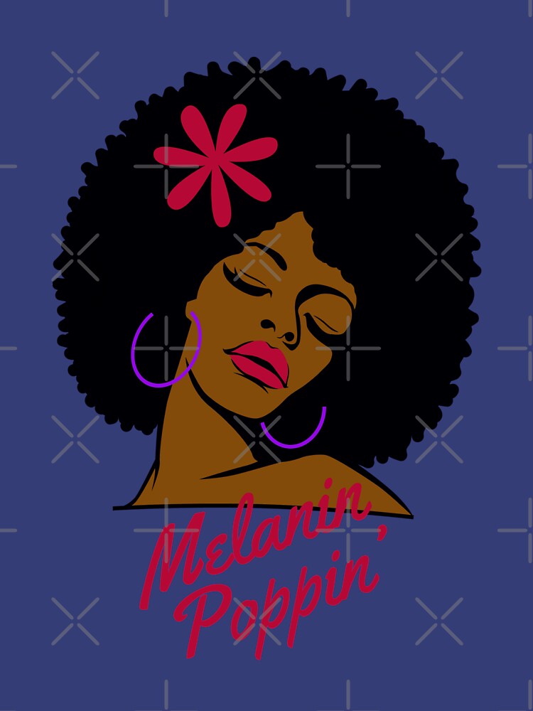 Download "Melanin Poppin Natural Hair Afro Art for Black Women" T ...