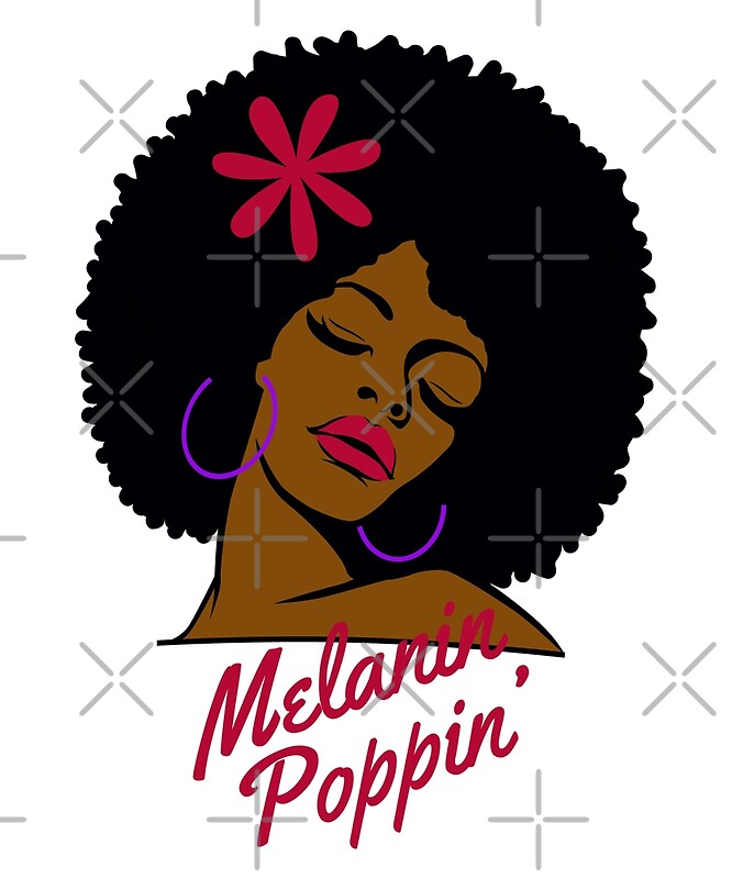 Download "Melanin Poppin Natural Hair Afro Art for Black Women" Art ...