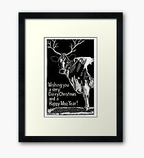 Happy Moo Year! Framed Print