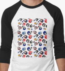 70's Racing helmets. Baseball ¾ Sleeve T-Shirt