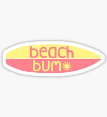 Beach Bum (pink/yellow) Sticker