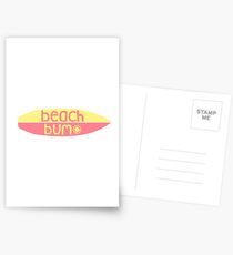Beach Bum (pink/yellow) Postcards