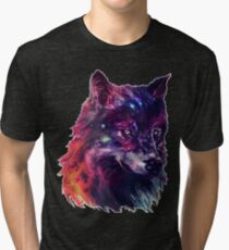 Galaxy Wolf Tri-blend T-Shirt