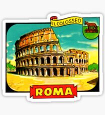 Der Weinlese-Reise-Abziehbild Kolosseums Rom Italien Sticker