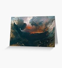 The Great Day of His Wrath by John Martin Greeting Card