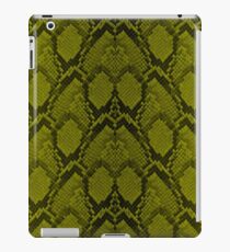Goldene gelbe und schwarze Pythonschlangen-Haut-Reptil-Skalen iPad-Hülle & Klebefolie