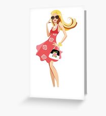 Fashion girl Greeting Card