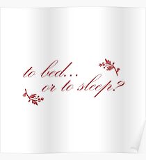 Outlander - to bed or to sleep? Poster