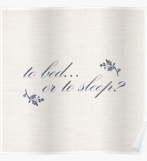 Outlander - to bed or to sleep Poster