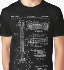 Gibson Les Paul Guitar Patent White Graphic T-Shirt