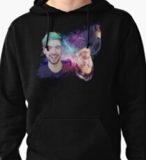 Mark & Jack Galaxy Watercolor Black Background Pullover Hoodie