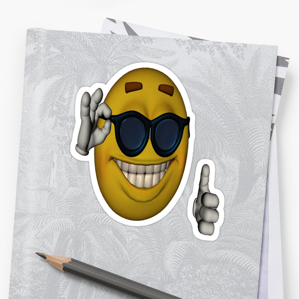 Picardia Sunglasses Thumbs Up Emoticon Meme Stickers By Jesse