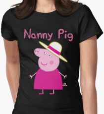 Camiseta entallada para mujer Peppa Pig, Grandma Pig, Nanny Pig