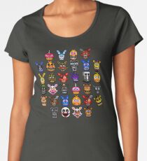 NEW - FNAF Multiple Animatronics - (Dec 2016) - Pixel art Women's Premium T-Shirt