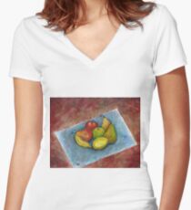 Fruit Picnic Women's Fitted V-Neck T-Shirt