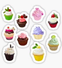 Cupcake Pattern Sticker