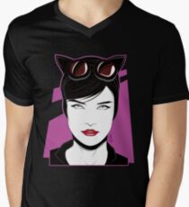 Cat Woman - Nagel Style Men's V-Neck T-Shirt
