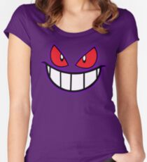 Gengar Monster Purple Pokeball Women's Fitted Scoop T-Shirt