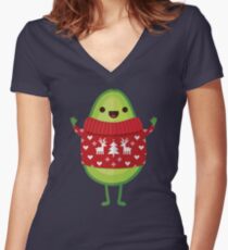 Avo Merry Christmas! Fitted V-Neck T-Shirt