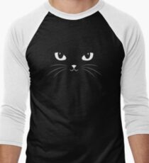 Cute Black Cat Men's Baseball ¾ T-Shirt