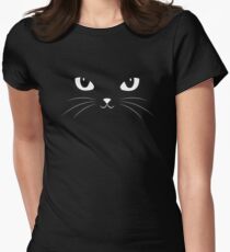 Cute Black Cat Women's Fitted T-Shirt