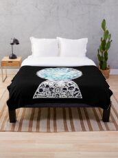 Kingdom Hearts - Keyhole (blue) Throw Blanket