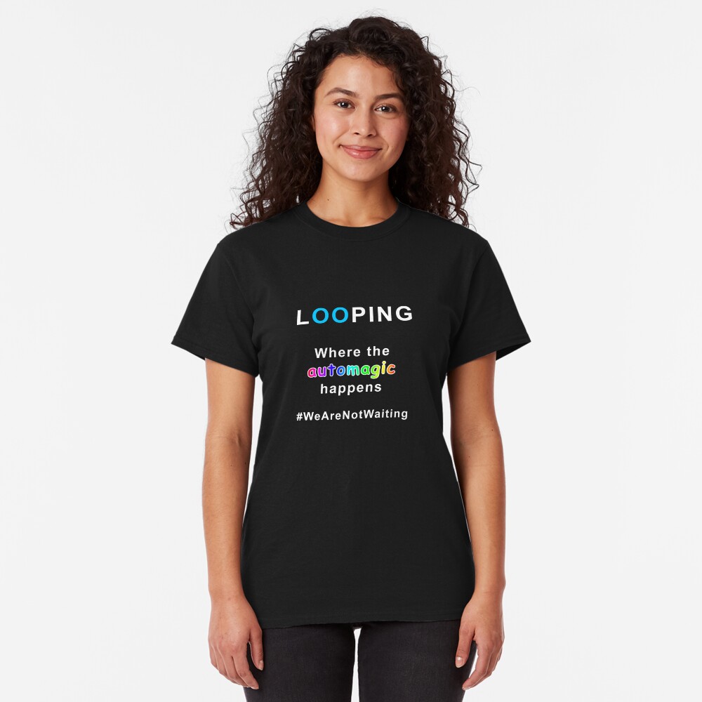 Where the automagic happens (white text) Classic T-Shirt