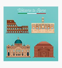 Rome Architecture. Tourism Italy. Coliseum. Rome Buildings. Welcome to Rome. Photographic Print