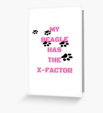 Tarjeta de felicitación Mi Beagle tiene el factor X