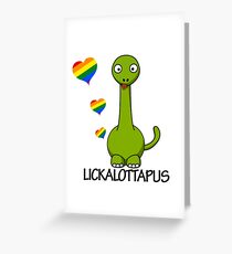 Lickalottapus Lesbian Art - Lesbian pride - Same sex Greeting Card