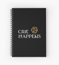Cuaderno de espiral Crit Happens Critical Dice Tabletop RPG Addict