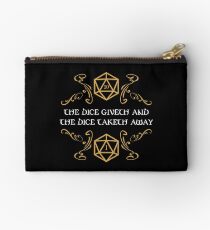 The Dice Giveth and Taketh Away Natural 20 and Critical Fail Zipper Pouch