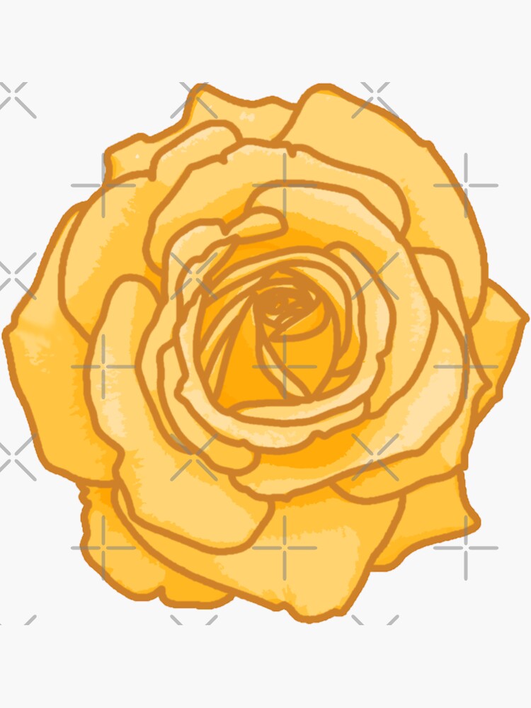 "Yellow rose Sticker" Sticker by emyai Redbubble