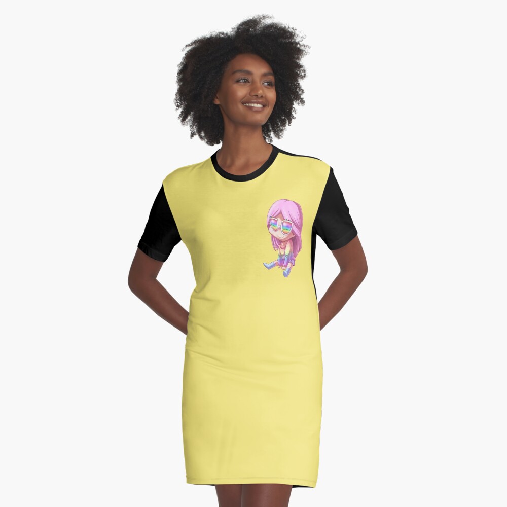 Alicestarz Roblox Avatar Art Chibi Kawaii Graphic T Shirt Dress By - alicestarz roblox avatar art chibi kawaii graphic t shirt dress