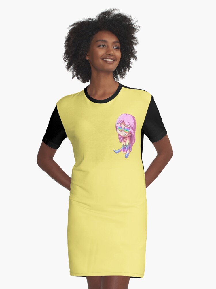 Alicestarz Roblox Avatar Art Chibi Kawaii Graphic T Shirt Dress