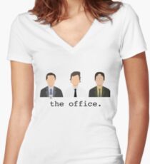 Jim, Dwight, Michael - Das Büro Shirt mit V-Ausschnitt