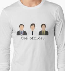 Jim, Dwight, Michael- The Office Long Sleeve T-Shirt