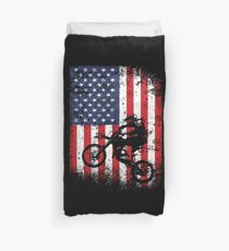 American Flag Motocross Dirtbike Bettbezug